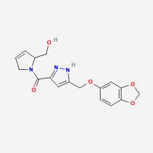 [1-({5-[(1,3-benzodioxol-5-yloxy)methyl]-1H-pyrazol-3-yl}carbonyl)-2,5-dihydro-1H-pyrrol-2-yl]methanol