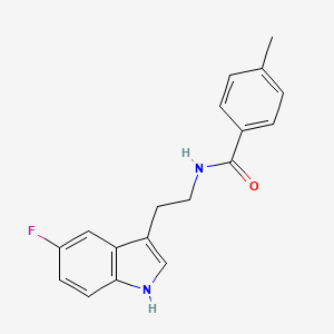 molecular formula C18H17FN2O B5313438 N-[2-(5-fluoro-1H-indol-3-yl)ethyl]-4-methylbenzamide 