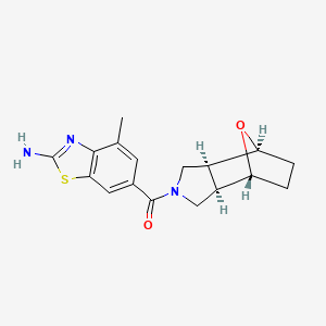 4-methyl-6-[(1R*,2R*,6S*,7S*)-10-oxa-4-azatricyclo[5.2.1.0~2,6~]dec-4-ylcarbonyl]-1,3-benzothiazol-2-amine