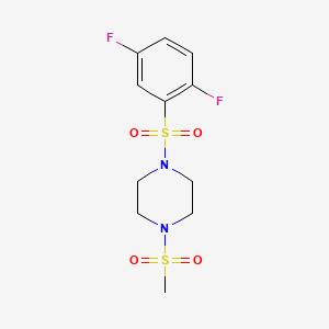 molecular formula C11H14F2N2O4S2 B5313448 1-[(2,5-difluorophenyl)sulfonyl]-4-(methylsulfonyl)piperazine 