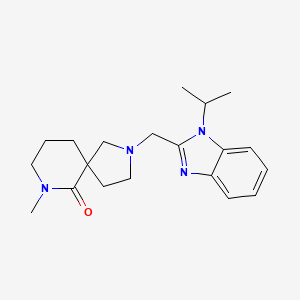 molecular formula C20H28N4O B5313492 2-[(1-isopropyl-1H-benzimidazol-2-yl)methyl]-7-methyl-2,7-diazaspiro[4.5]decan-6-one 