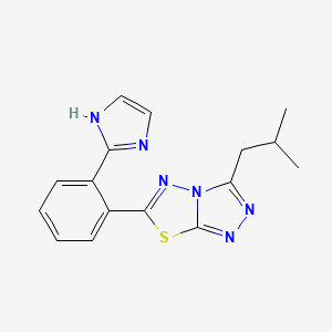molecular formula C16H16N6S B5313503 6-[2-(1H-imidazol-2-yl)phenyl]-3-isobutyl[1,2,4]triazolo[3,4-b][1,3,4]thiadiazole 