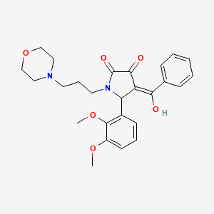 molecular formula C26H30N2O6 B5313505 4-benzoyl-5-(2,3-dimethoxyphenyl)-3-hydroxy-1-[3-(4-morpholinyl)propyl]-1,5-dihydro-2H-pyrrol-2-one 