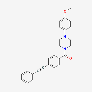 molecular formula C26H24N2O2 B5313528 1-(4-methoxyphenyl)-4-[4-(phenylethynyl)benzoyl]piperazine 
