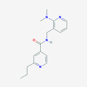 molecular formula C17H22N4O B5313533 N-{[2-(dimethylamino)pyridin-3-yl]methyl}-2-propylisonicotinamide 