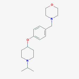 molecular formula C19H30N2O2 B531354 4-(4-((1-Isopropylpiperidin-4-yl)oxy)benzyl)morpholine CAS No. 397276-53-8