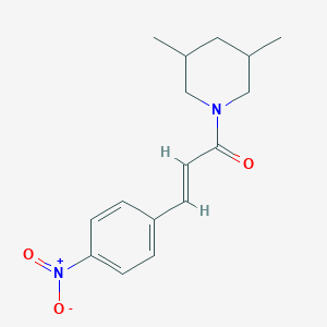 molecular formula C16H20N2O3 B5313542 3,5-dimethyl-1-[3-(4-nitrophenyl)acryloyl]piperidine 