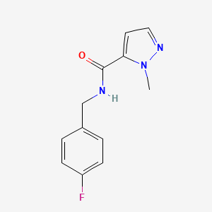 molecular formula C12H12FN3O B5313549 N-(4-fluorobenzyl)-1-methyl-1H-pyrazole-5-carboxamide 