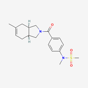 molecular formula C18H24N2O3S B5313557 N-methyl-N-(4-{[(3aR*,7aS*)-5-methyl-1,3,3a,4,7,7a-hexahydro-2H-isoindol-2-yl]carbonyl}phenyl)methanesulfonamide 