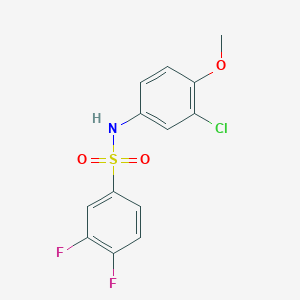 molecular formula C13H10ClF2NO3S B5313570 N-(3-chloro-4-methoxyphenyl)-3,4-difluorobenzenesulfonamide 