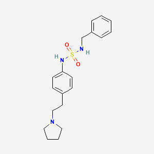 molecular formula C19H25N3O2S B5313581 N-benzyl-N'-[4-(2-pyrrolidin-1-ylethyl)phenyl]sulfamide 