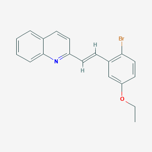 molecular formula C19H16BrNO B5313584 2-[2-(2-bromo-5-ethoxyphenyl)vinyl]quinoline 