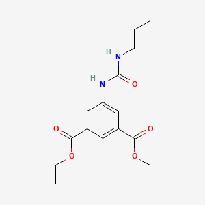 molecular formula C16H22N2O5 B5313604 diethyl 5-{[(propylamino)carbonyl]amino}isophthalate 