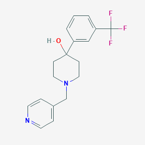 molecular formula C18H19F3N2O B5313614 1-(4-pyridinylmethyl)-4-[3-(trifluoromethyl)phenyl]-4-piperidinol 