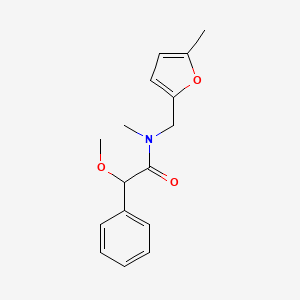 molecular formula C16H19NO3 B5313630 2-methoxy-N-methyl-N-[(5-methyl-2-furyl)methyl]-2-phenylacetamide 
