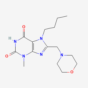 molecular formula C15H23N5O3 B5313641 7-butyl-3-methyl-8-(4-morpholinylmethyl)-3,7-dihydro-1H-purine-2,6-dione 