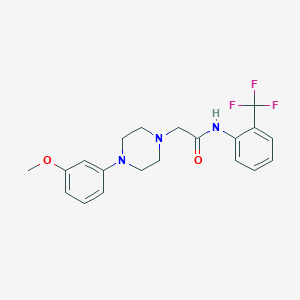 molecular formula C20H22F3N3O2 B5313658 2-[4-(3-methoxyphenyl)-1-piperazinyl]-N-[2-(trifluoromethyl)phenyl]acetamide 