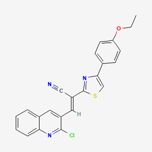 molecular formula C23H16ClN3OS B5313684 3-(2-chloro-3-quinolinyl)-2-[4-(4-ethoxyphenyl)-1,3-thiazol-2-yl]acrylonitrile 