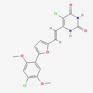 5-chloro-6-{2-[5-(4-chloro-2,5-dimethoxyphenyl)-2-furyl]vinyl}pyrimidine-2,4(1H,3H)-dione