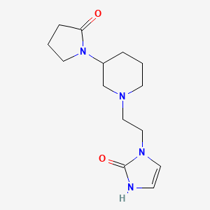 molecular formula C14H22N4O2 B5313703 1-{2-[3-(2-oxopyrrolidin-1-yl)piperidin-1-yl]ethyl}-1,3-dihydro-2H-imidazol-2-one 