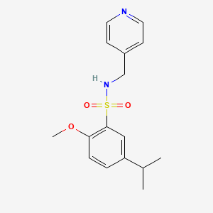 molecular formula C16H20N2O3S B5313723 5-isopropyl-2-methoxy-N-(4-pyridinylmethyl)benzenesulfonamide 