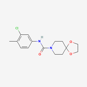 molecular formula C15H19ClN2O3 B5313737 N-(3-chloro-4-methylphenyl)-1,4-dioxa-8-azaspiro[4.5]decane-8-carboxamide 