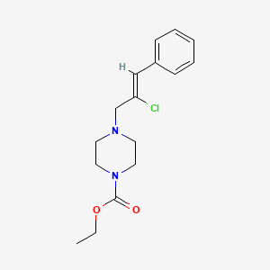 ethyl 4-(2-chloro-3-phenyl-2-propen-1-yl)-1-piperazinecarboxylate