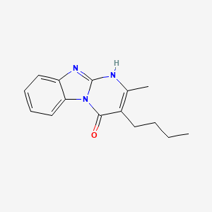 molecular formula C15H17N3O B5313759 3-butyl-2-methylpyrimido[1,2-a]benzimidazol-4(1H)-one 