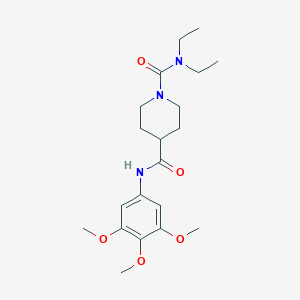 molecular formula C20H31N3O5 B5313776 N~1~,N~1~-diethyl-N~4~-(3,4,5-trimethoxyphenyl)-1,4-piperidinedicarboxamide 