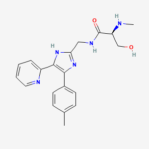 molecular formula C20H23N5O2 B5313784 N~2~-methyl-N~1~-{[4-(4-methylphenyl)-5-(2-pyridinyl)-1H-imidazol-2-yl]methyl}-L-serinamide hydrochloride 