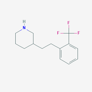 molecular formula C14H18F3N B5313791 3-{2-[2-(trifluoromethyl)phenyl]ethyl}piperidine hydrochloride 