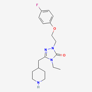 molecular formula C18H25FN4O2 B5313812 4-ethyl-2-[2-(4-fluorophenoxy)ethyl]-5-(4-piperidinylmethyl)-2,4-dihydro-3H-1,2,4-triazol-3-one dihydrochloride 
