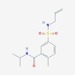molecular formula C14H20N2O3S B5313823 5-[(allylamino)sulfonyl]-N-isopropyl-2-methylbenzamide 