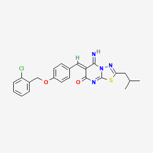 6-{4-[(2-chlorobenzyl)oxy]benzylidene}-5-imino-2-isobutyl-5,6-dihydro-7H-[1,3,4]thiadiazolo[3,2-a]pyrimidin-7-one