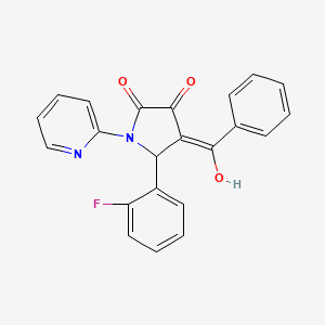 molecular formula C22H15FN2O3 B5313830 4-benzoyl-5-(2-fluorophenyl)-3-hydroxy-1-(2-pyridinyl)-1,5-dihydro-2H-pyrrol-2-one 