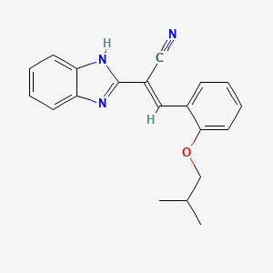 molecular formula C20H19N3O B5313835 2-(1H-benzimidazol-2-yl)-3-(2-isobutoxyphenyl)acrylonitrile 
