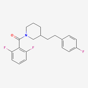 molecular formula C20H20F3NO B5313842 1-(2,6-difluorobenzoyl)-3-[2-(4-fluorophenyl)ethyl]piperidine 