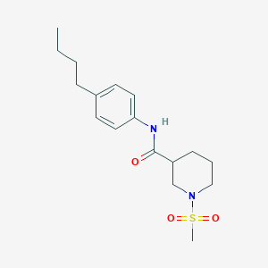 molecular formula C17H26N2O3S B5313888 N-(4-butylphenyl)-1-(methylsulfonyl)-3-piperidinecarboxamide 