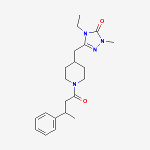 4-ethyl-2-methyl-5-{[1-(3-phenylbutanoyl)piperidin-4-yl]methyl}-2,4-dihydro-3H-1,2,4-triazol-3-one