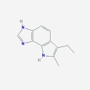 molecular formula C12H13N3 B053139 6-Ethyl-7-methyl-1,8-dihydroimidazo[4,5-g]indole CAS No. 113711-47-0