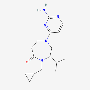 molecular formula C16H25N5O B5313901 1-(2-aminopyrimidin-4-yl)-4-(cyclopropylmethyl)-3-isopropyl-1,4-diazepan-5-one 