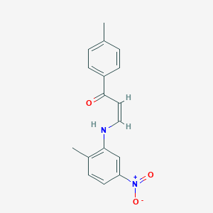 molecular formula C17H16N2O3 B5313923 3-[(2-methyl-5-nitrophenyl)amino]-1-(4-methylphenyl)-2-propen-1-one 