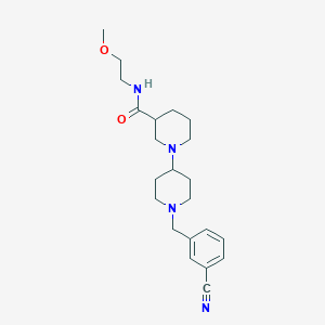 molecular formula C22H32N4O2 B5313937 1'-(3-cyanobenzyl)-N-(2-methoxyethyl)-1,4'-bipiperidine-3-carboxamide 