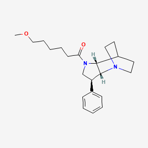 (2R*,3S*,6R*)-5-(6-methoxyhexanoyl)-3-phenyl-1,5-diazatricyclo[5.2.2.0~2,6~]undecane