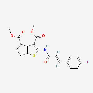 molecular formula C20H18FNO5S B5313980 dimethyl 2-{[3-(4-fluorophenyl)acryloyl]amino}-5,6-dihydro-4H-cyclopenta[b]thiophene-3,4-dicarboxylate 