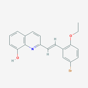 molecular formula C19H16BrNO2 B5313993 2-[2-(5-bromo-2-ethoxyphenyl)vinyl]-8-quinolinol 