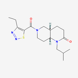 (4aS*,8aR*)-6-[(4-ethyl-1,2,3-thiadiazol-5-yl)carbonyl]-1-isobutyloctahydro-1,6-naphthyridin-2(1H)-one