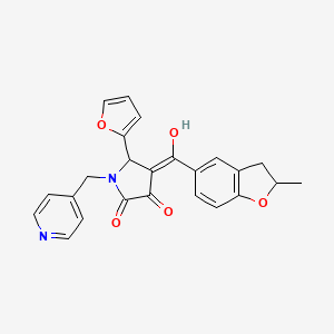 molecular formula C24H20N2O5 B5314017 5-(2-furyl)-3-hydroxy-4-[(2-methyl-2,3-dihydro-1-benzofuran-5-yl)carbonyl]-1-(4-pyridinylmethyl)-1,5-dihydro-2H-pyrrol-2-one 