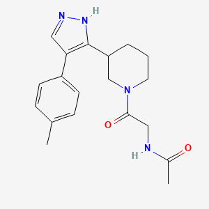 molecular formula C19H24N4O2 B5314035 N-(2-{3-[4-(4-methylphenyl)-1H-pyrazol-5-yl]piperidin-1-yl}-2-oxoethyl)acetamide 
