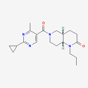(4aS*,8aR*)-6-[(2-cyclopropyl-4-methylpyrimidin-5-yl)carbonyl]-1-propyloctahydro-1,6-naphthyridin-2(1H)-one